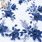 濃紺のウェディング ドレスは生地を55のインチの幅のラインストーンの装飾ひもで締める
